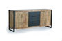 GINER Y COLOMER Aparador 2 Puertas Madera de Mango Natural 80 x 180 x 45 cm
